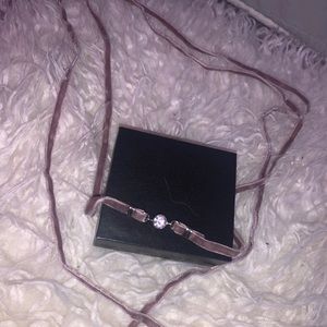 Purple tie necklace or choker